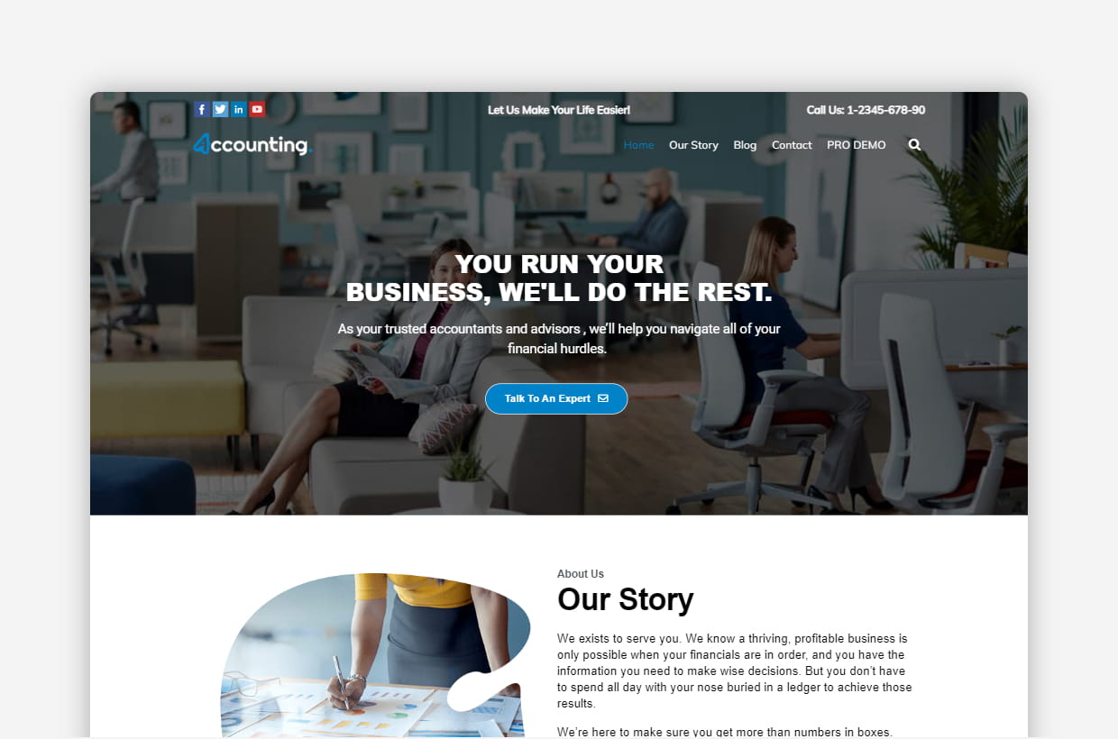 Free Accounting WordPress Theme – Accounting