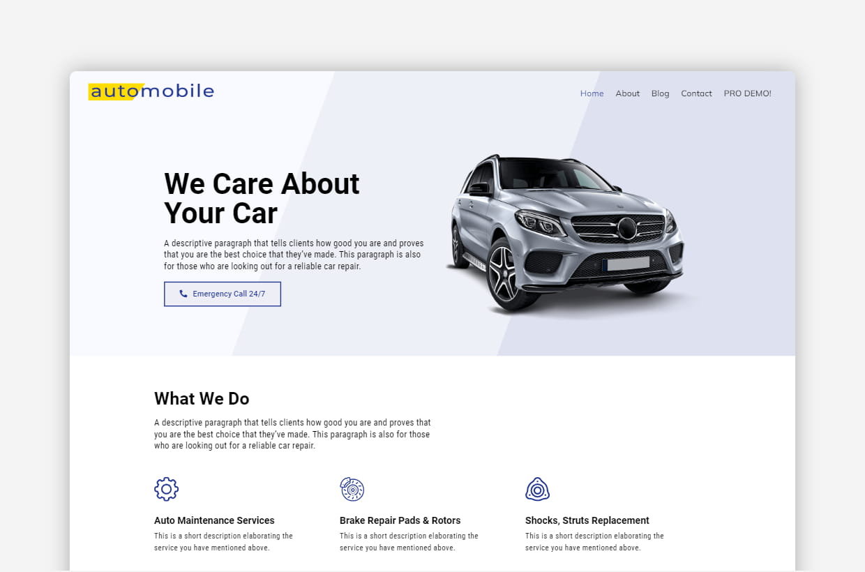 Free Automobile WordPress Theme – Automobile