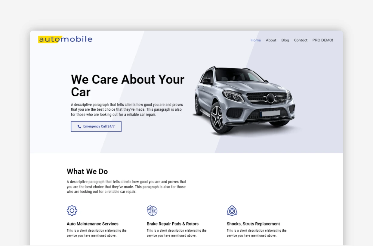 Free Automobile WordPress Theme – Automobile