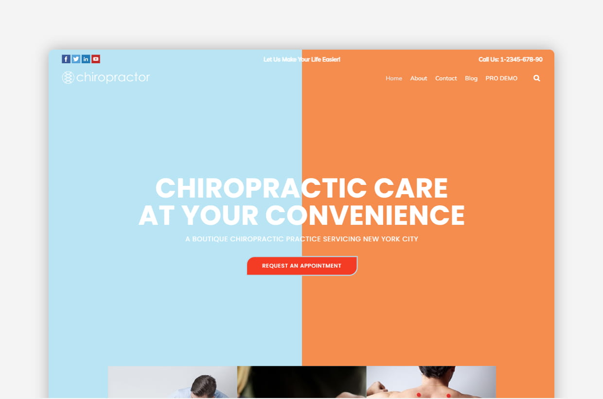 Free Chiropractor WordPress Theme