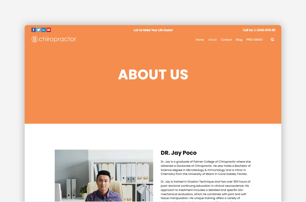 Free Chiropractor WP Theme