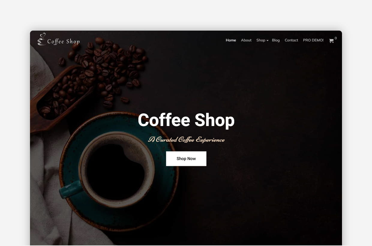 Best Free Coffee Shop WordPress Website Theme