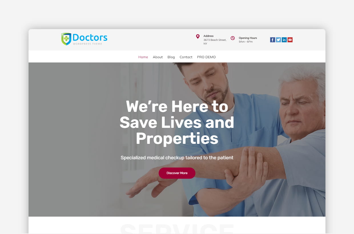 Free Doctor WordPress Theme - Doctor Lite