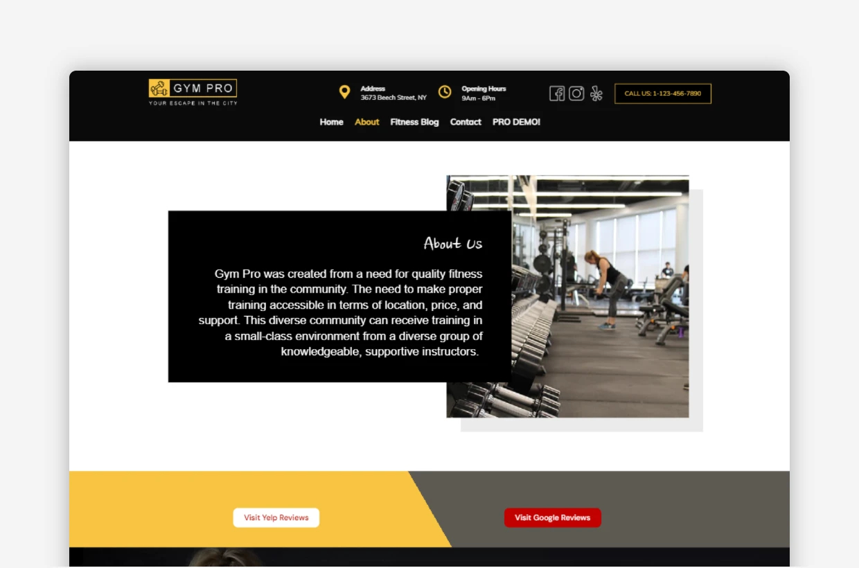 Free Gym WP Theme