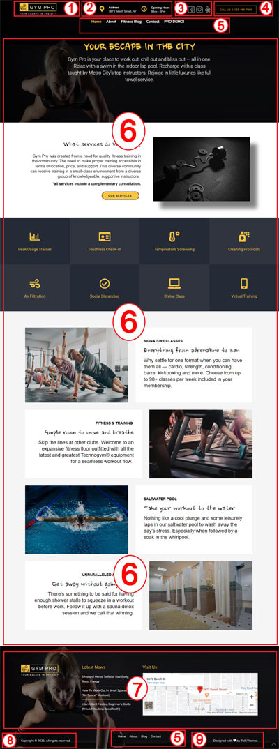 Gym Free Free WordPress Theme Documentation