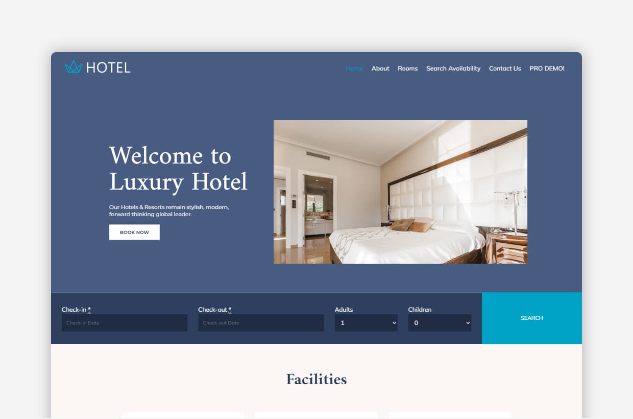 Free Hotel WordPress Theme - Hotel Lite