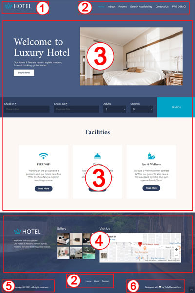 Hotel Free Free WordPress Theme Documentation