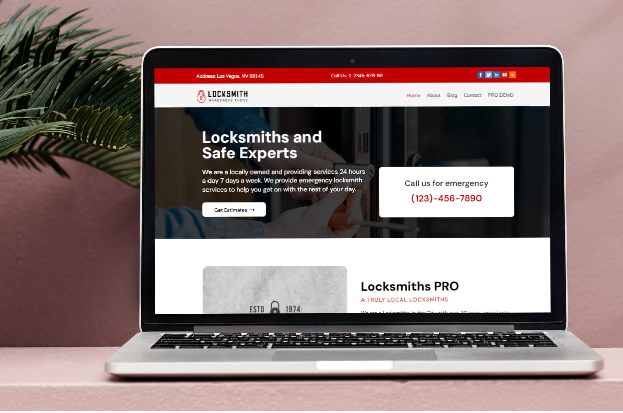 Free Locksmiths WordPress Theme