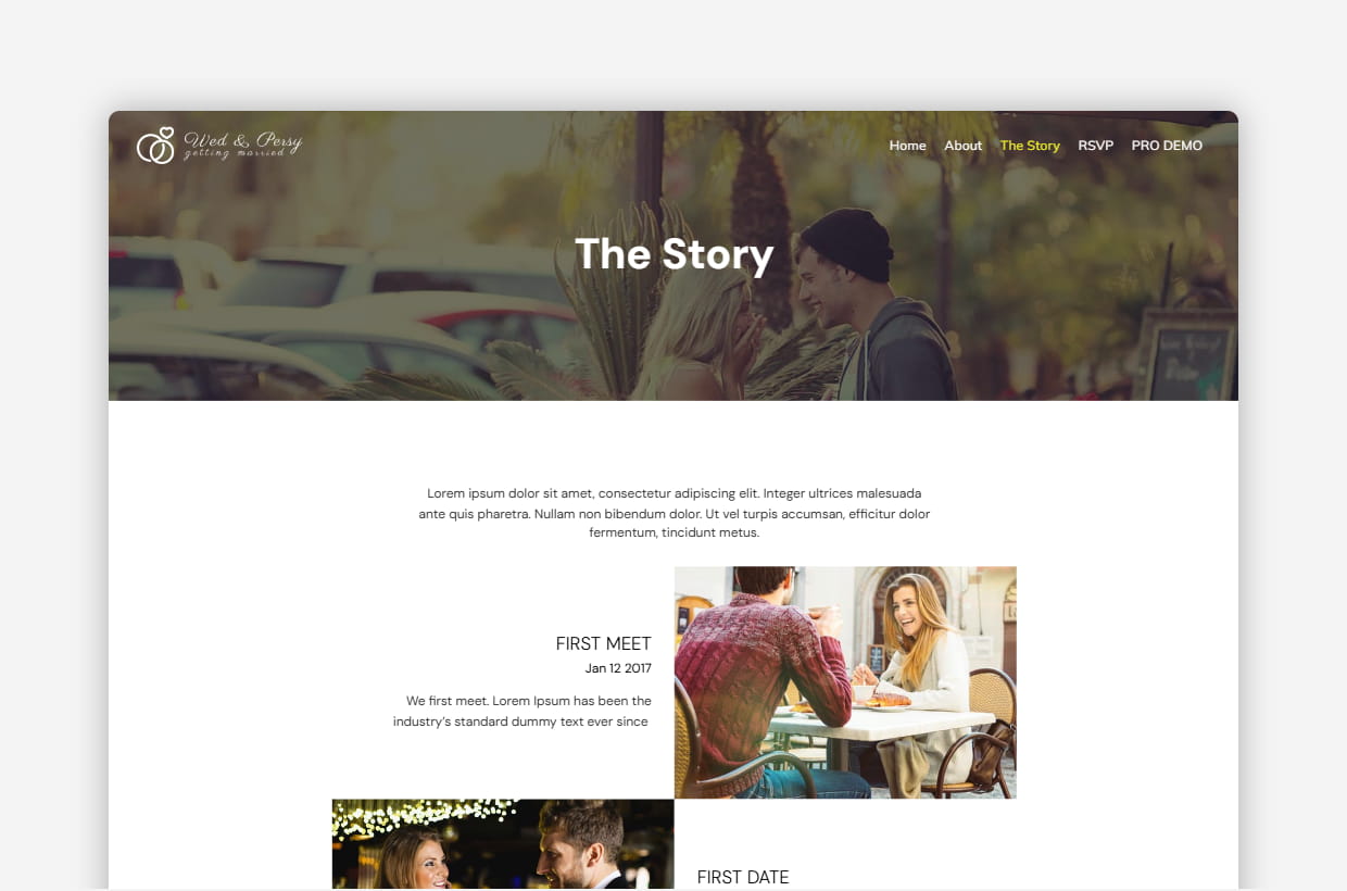 Free Wedding WordPress Template