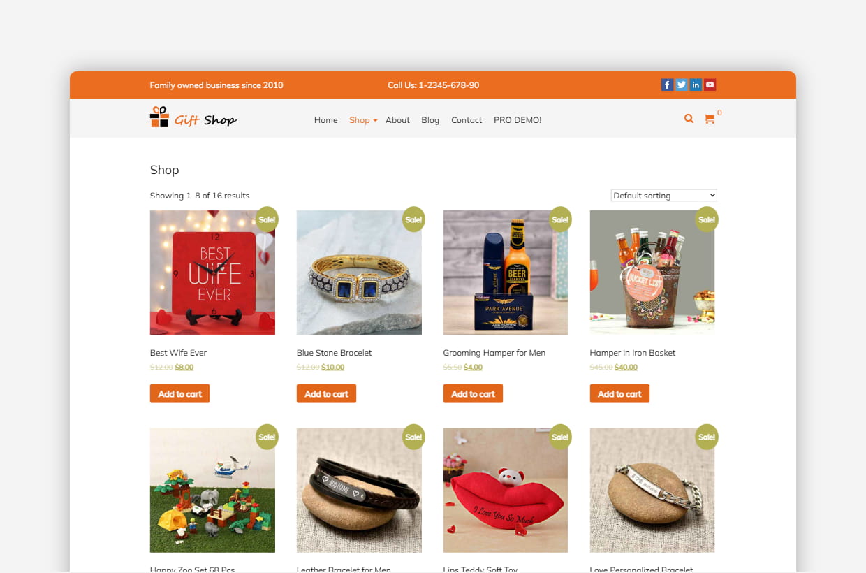 Free Gift Shop WP Theme