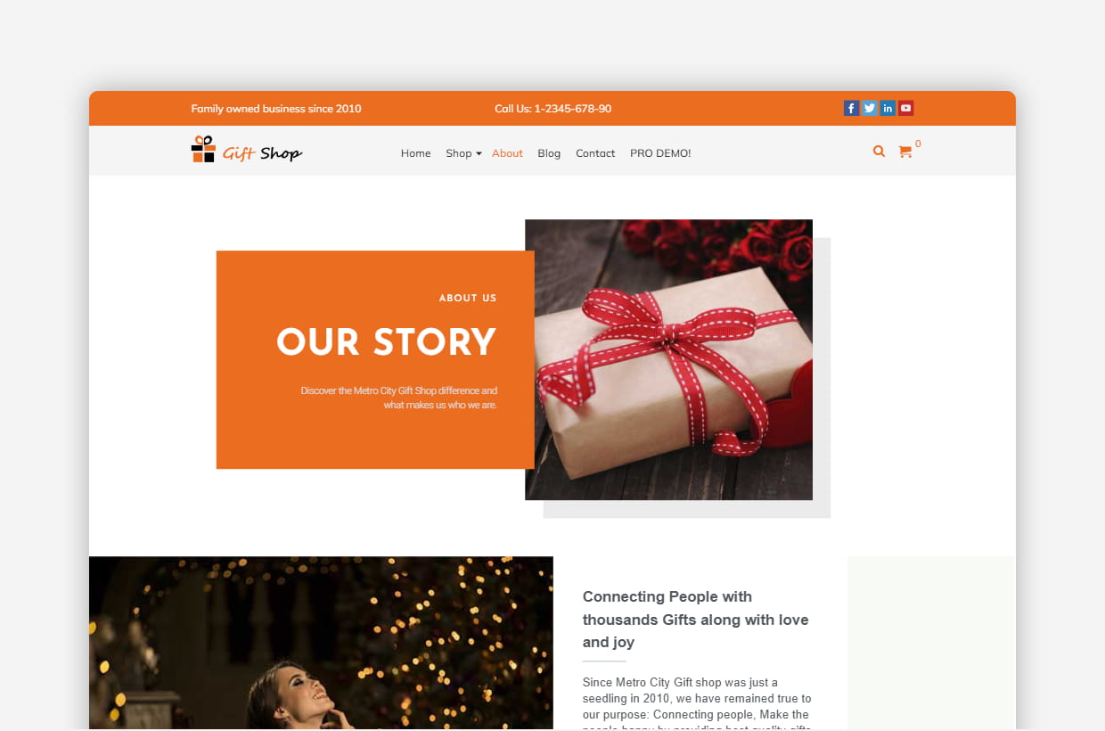 Free Gift Shop WordPress Template