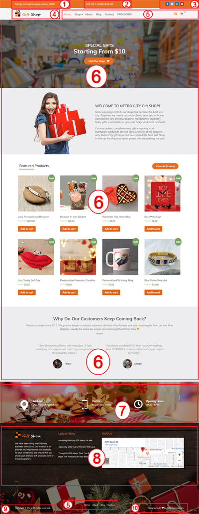 Gift Shop Free WordPress Theme Documentation