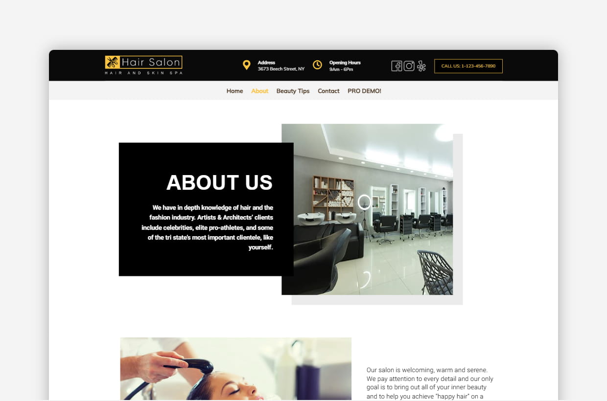 Free Beauty Salon WP Theme