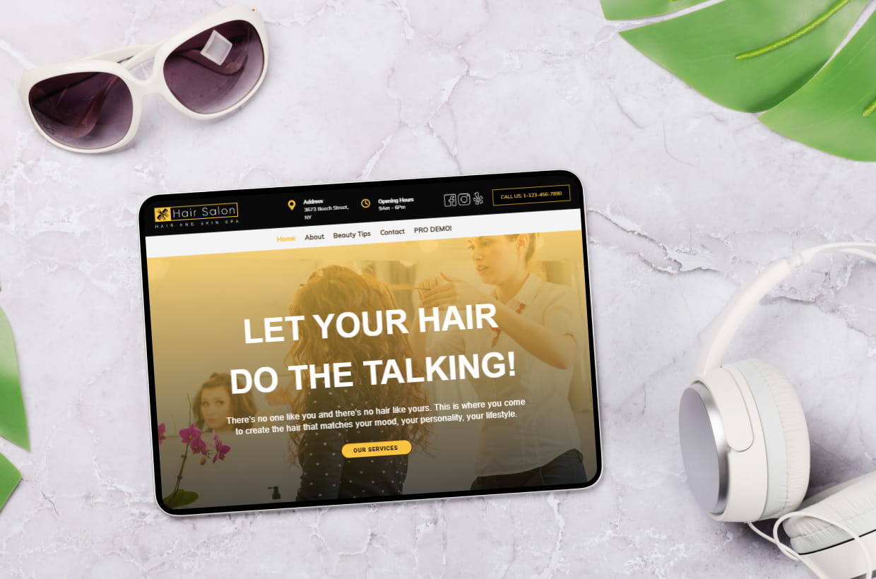 Free Hair Salon WP Theme