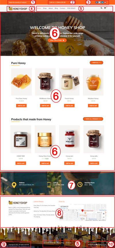 HoneyShop Free Free WordPress Theme Documentation