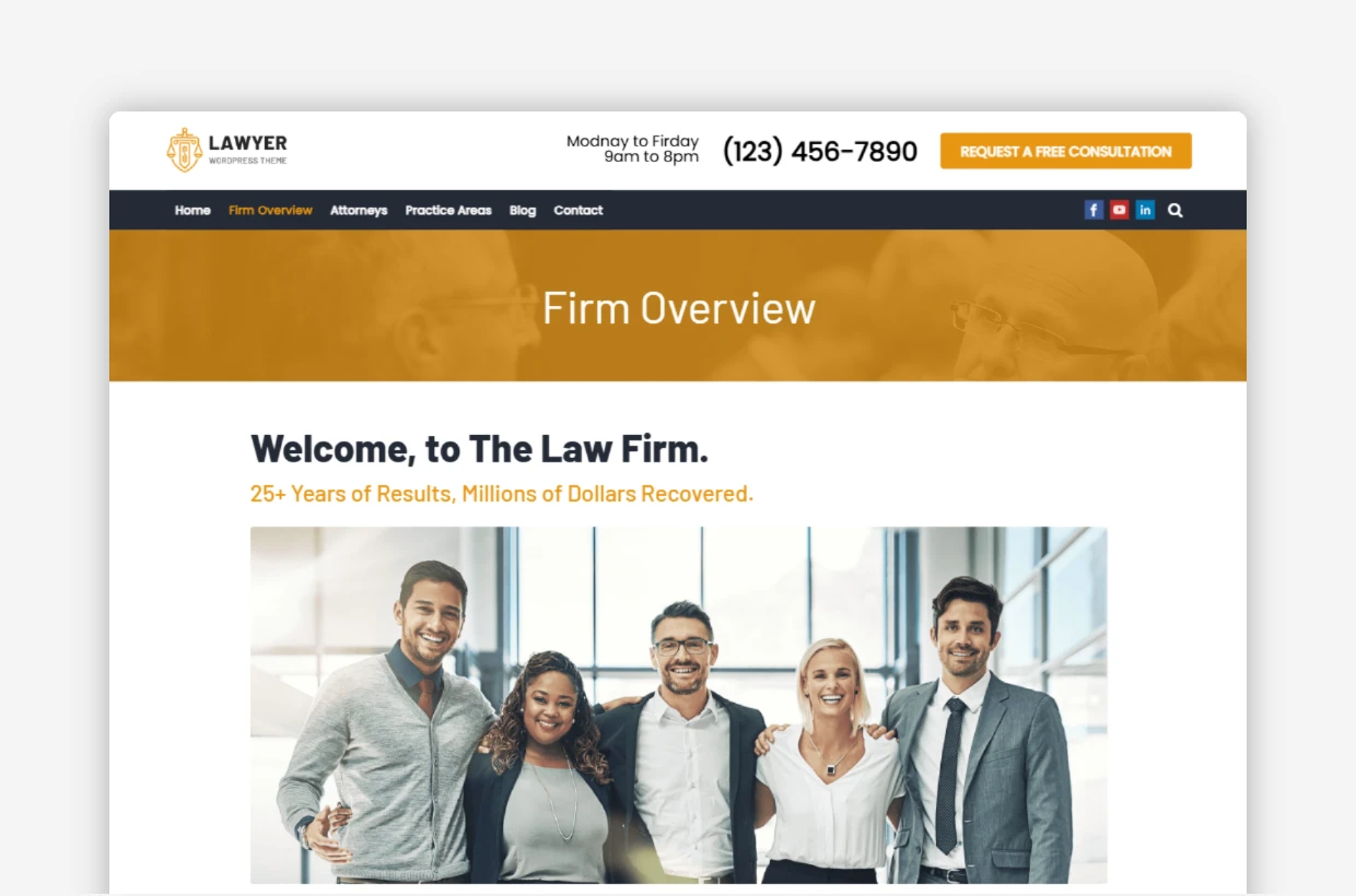 Free Law Firm WP Theme