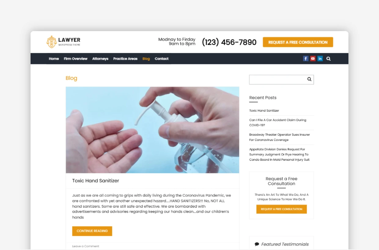 Free Advocate WordPress Theme