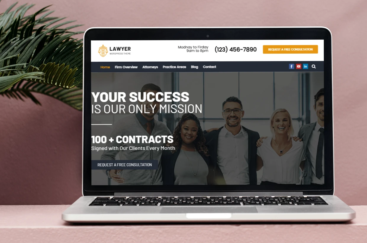 Free Attorney WordPress Template