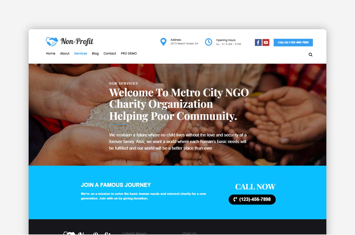 Free Nonprofit Free WordPress Template