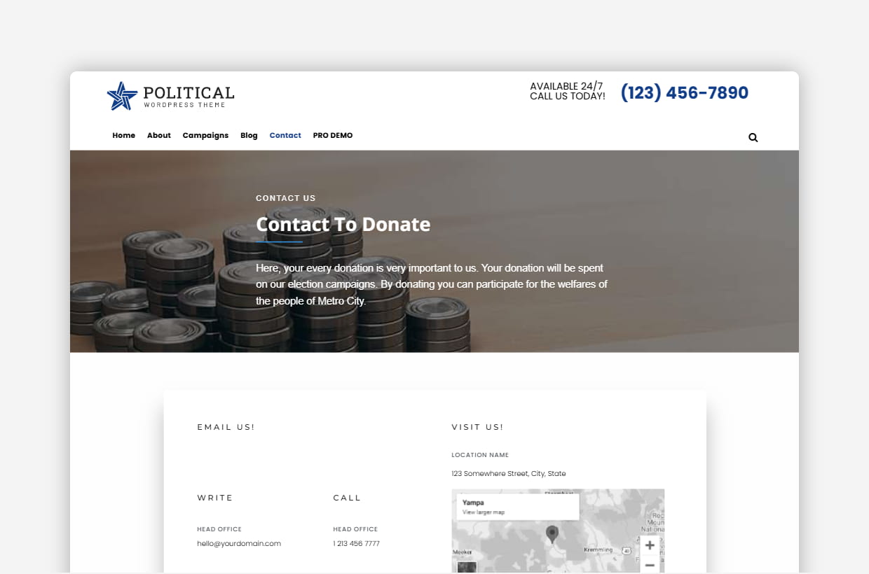 Free Political Event WordPress Theme