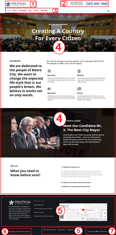 Political Free Free WordPress Theme Documentation