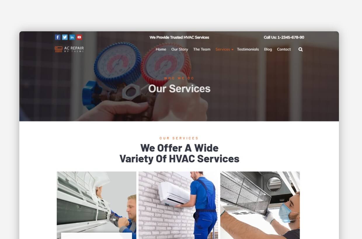 Air Conditioning WordPress Theme