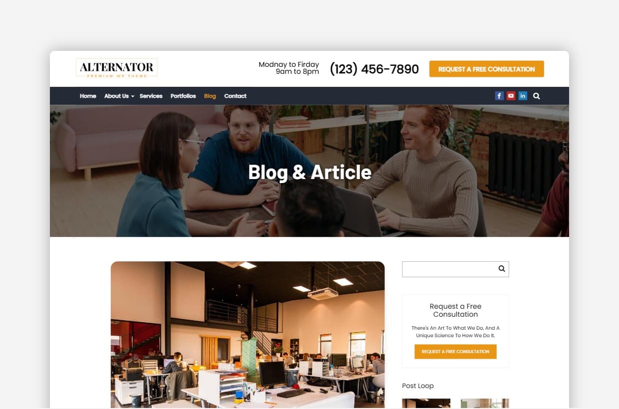 Corporate WordPress Theme