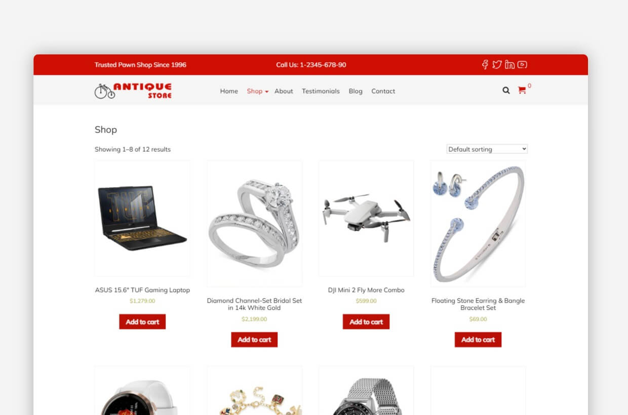 Antique Store WordPress Template