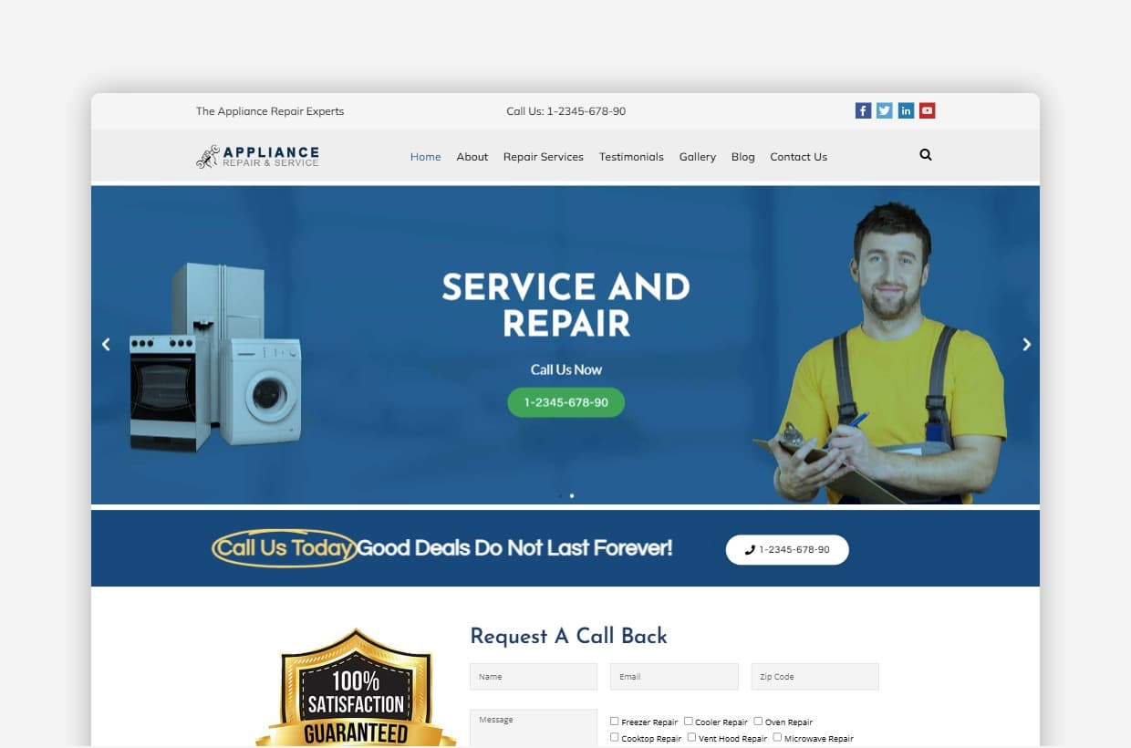 Appliance Repair WordPress Theme