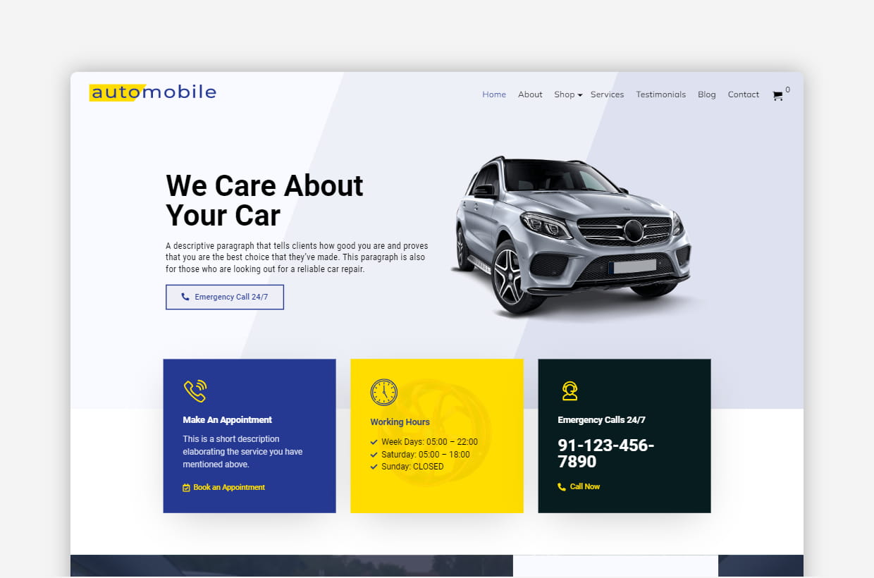 Automobile WordPress Theme