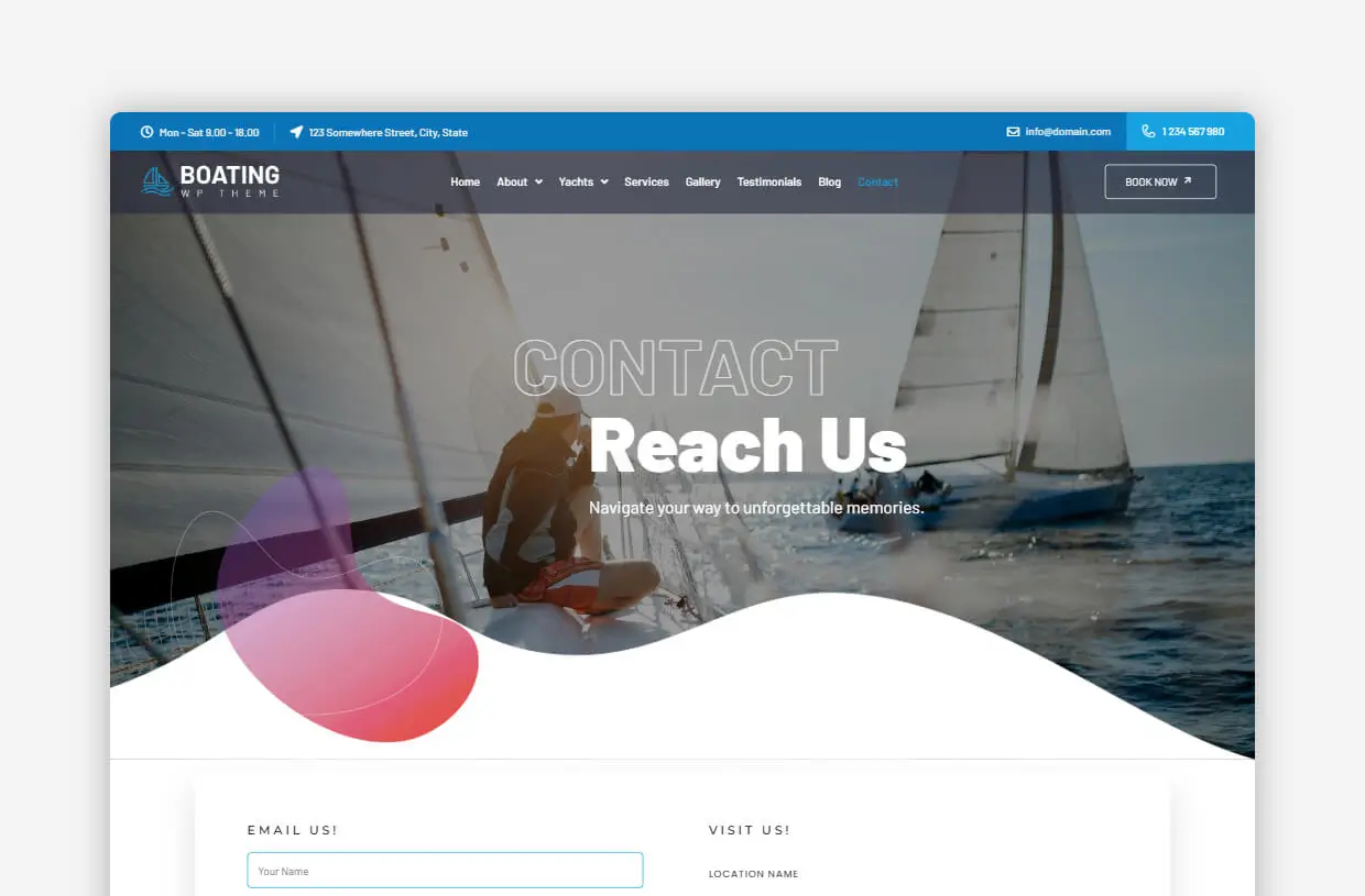 Boat Rental WordPress Theme