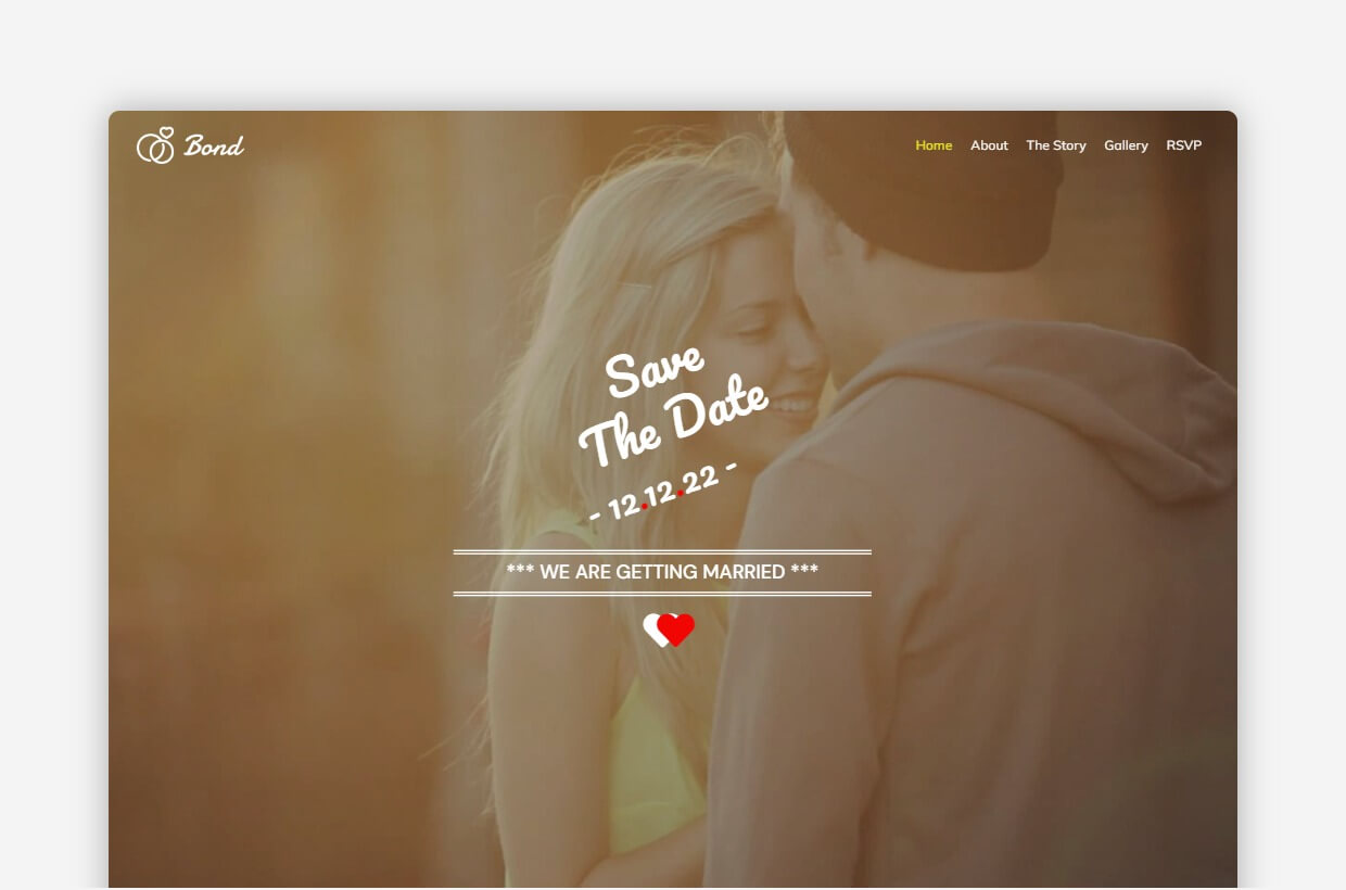 Bond - The Ultimate Wedding WordPress Theme