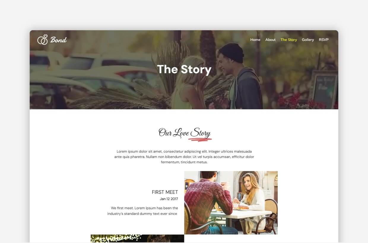 Responsive Wedding WordPress Template