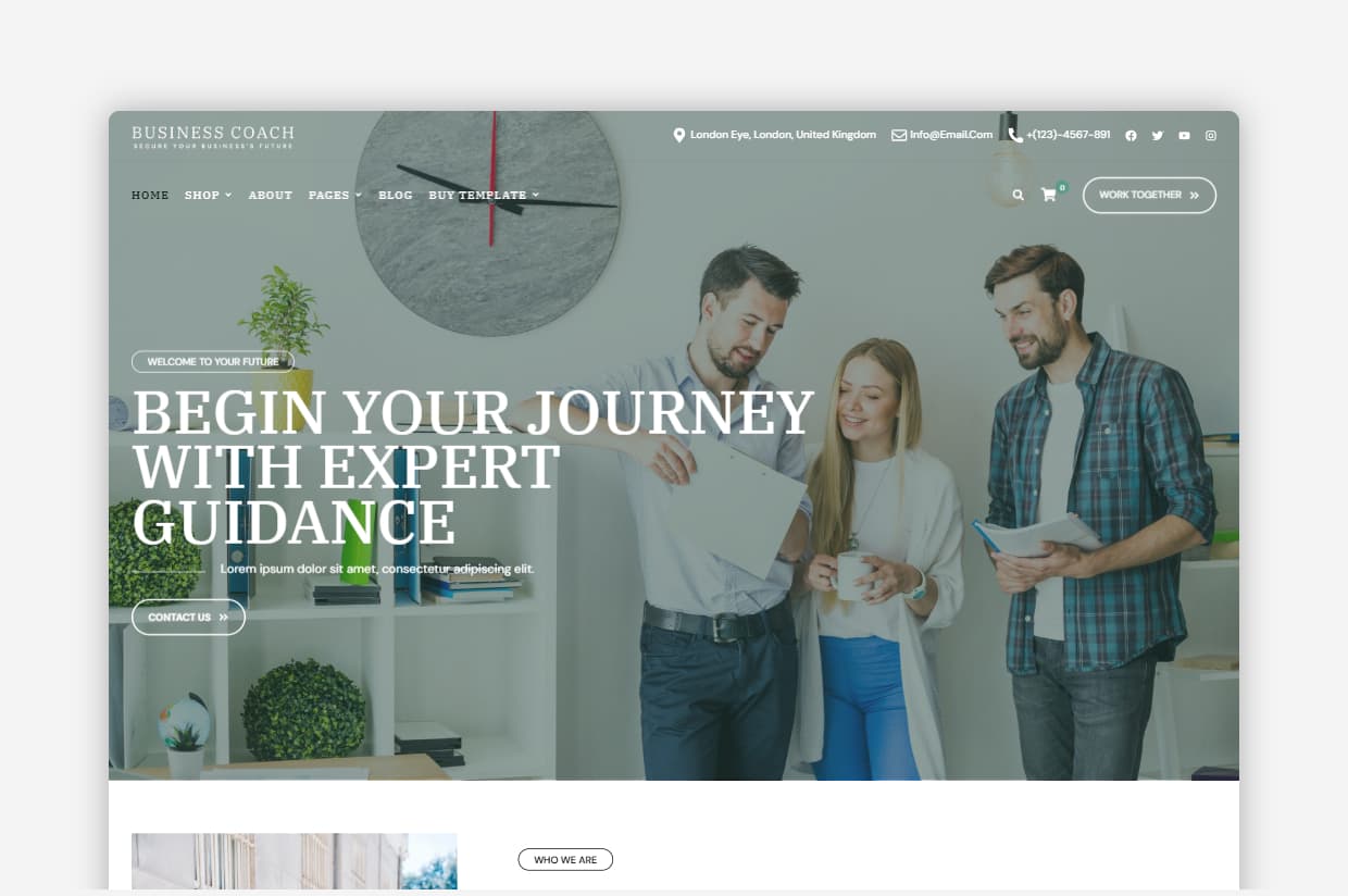 WordPress Theme for Business Coach