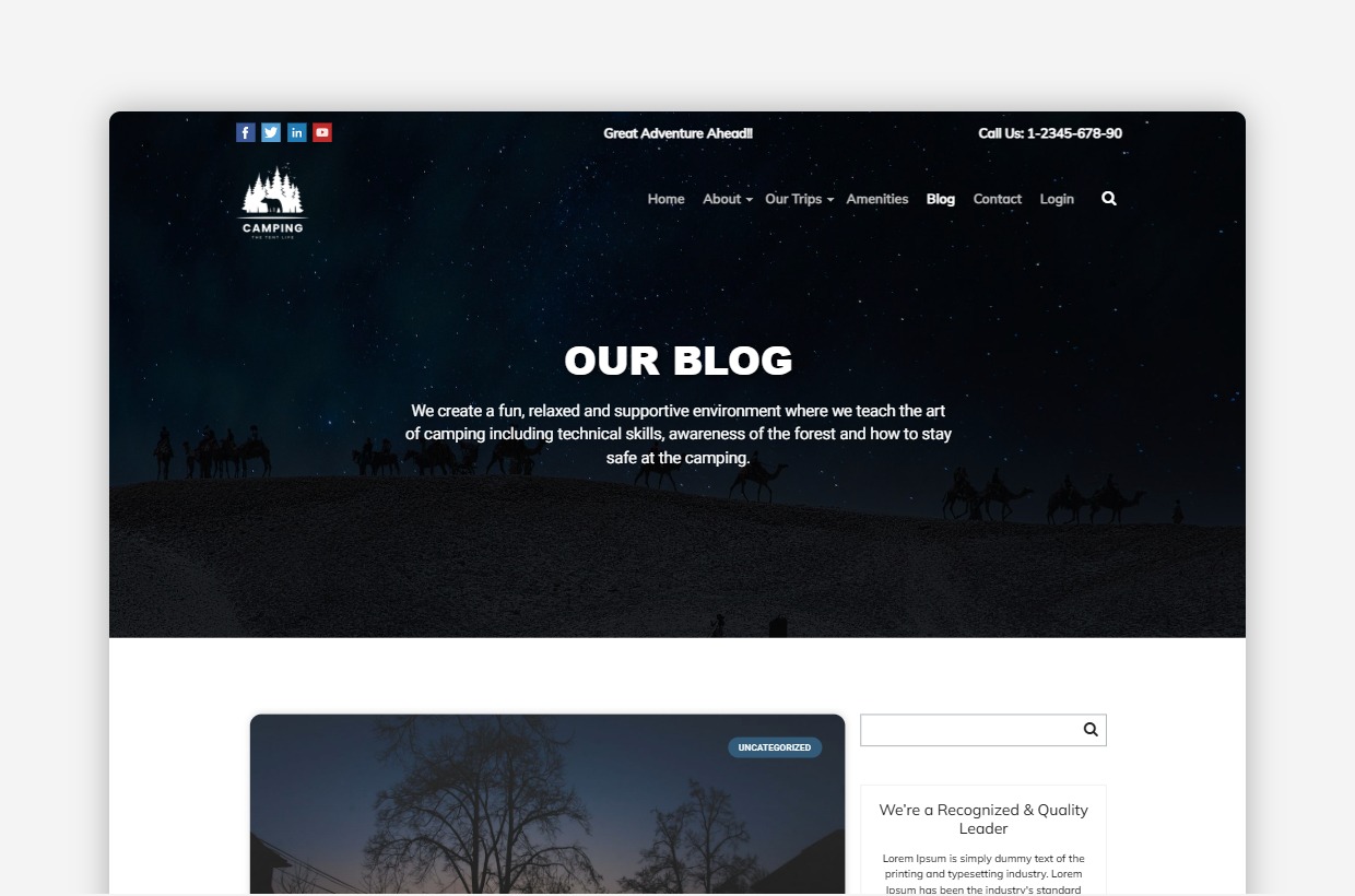 Camping WordPress Theme