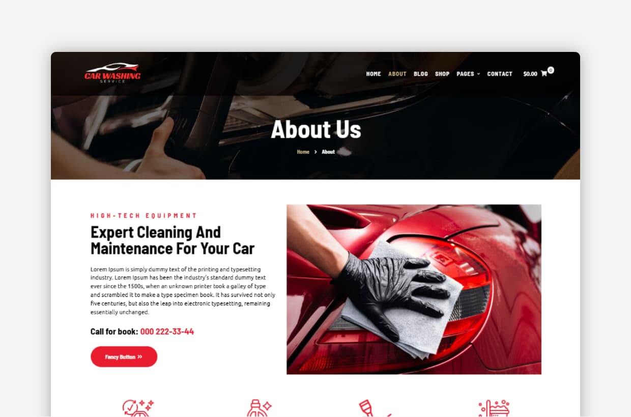 Car Washing WP Theme