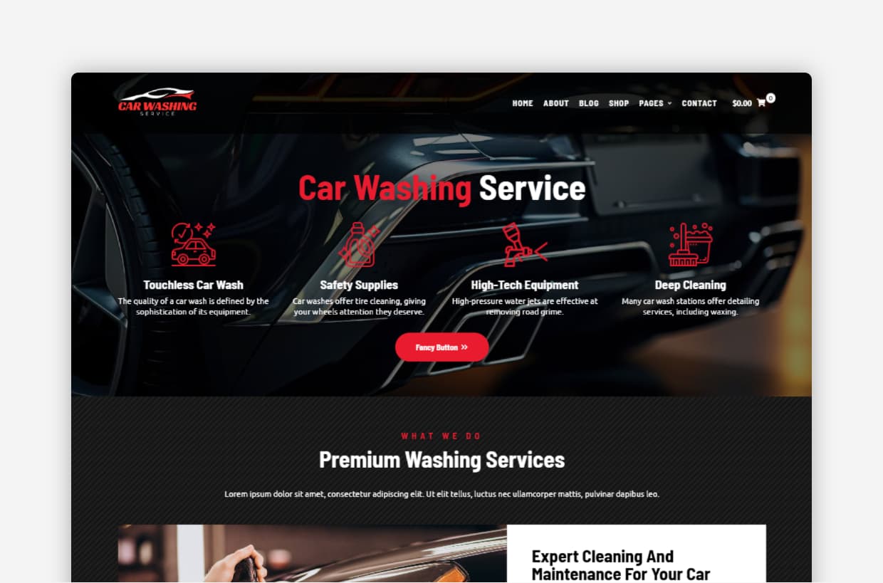 Car Wash WordPress Theme