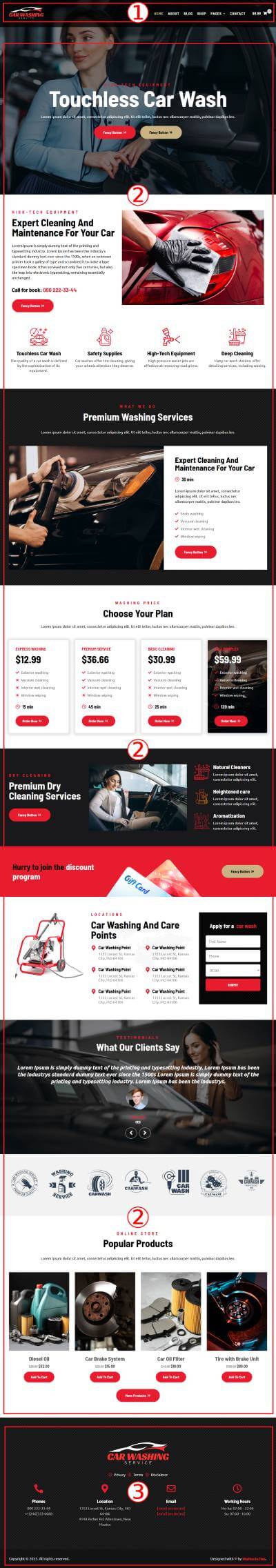 Car Washing WordPress Theme Documentation