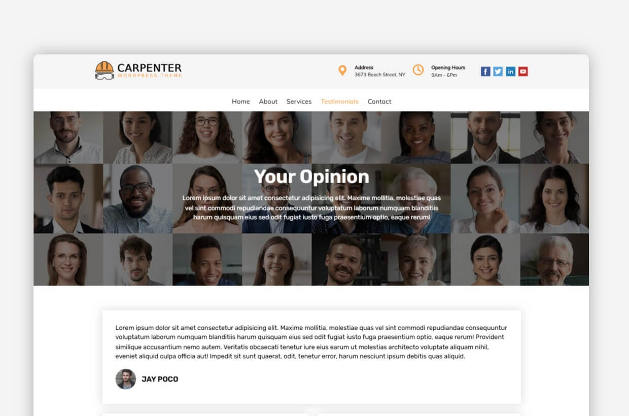 Carpenter WordPress Template