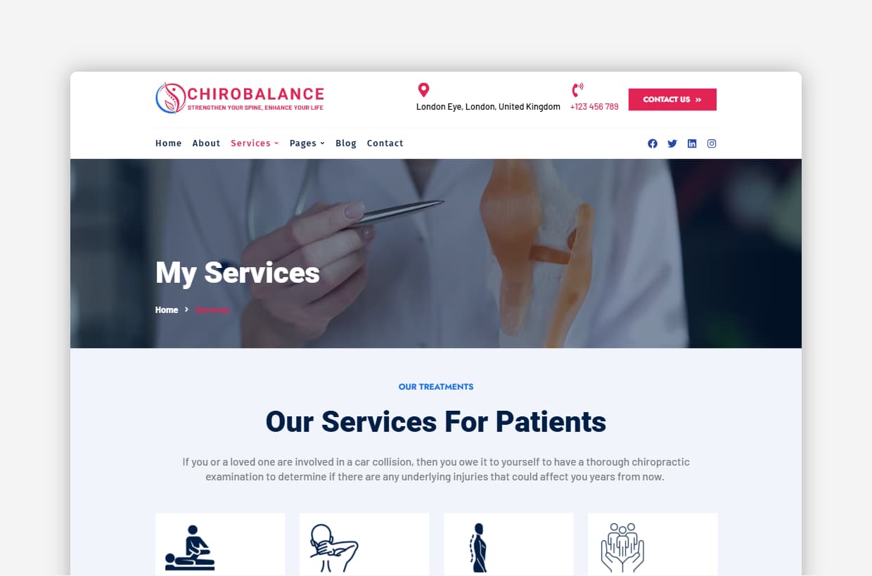 Chiropractic WordPress Template