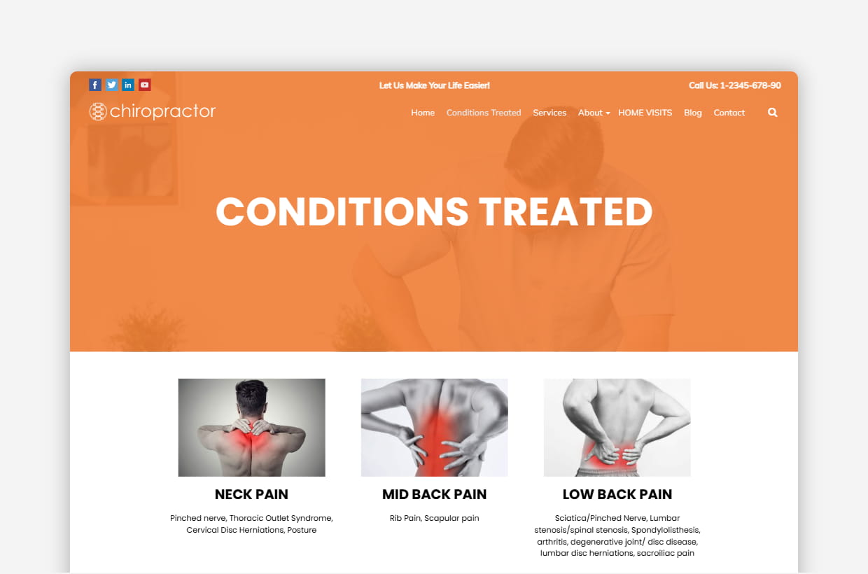 premium chiropractor wp theme