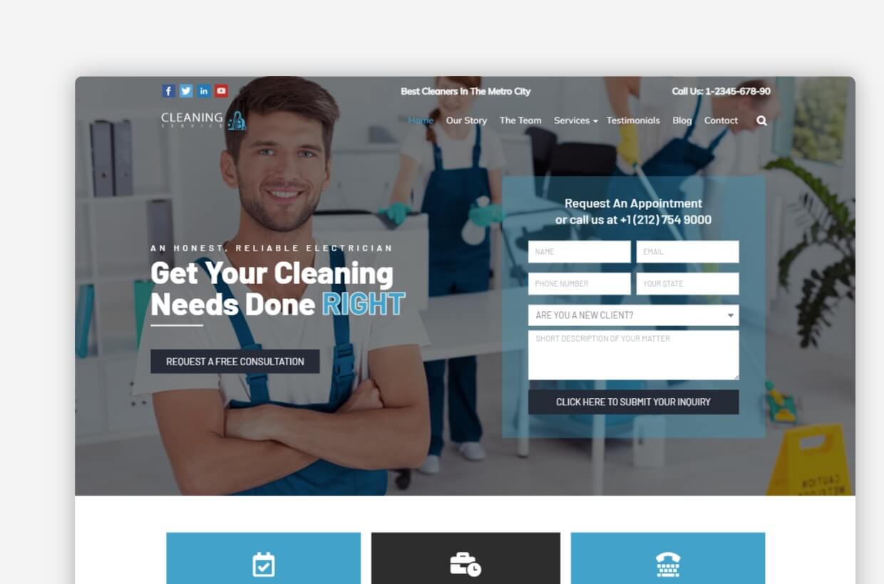 Cleaning Service WordPress Theme