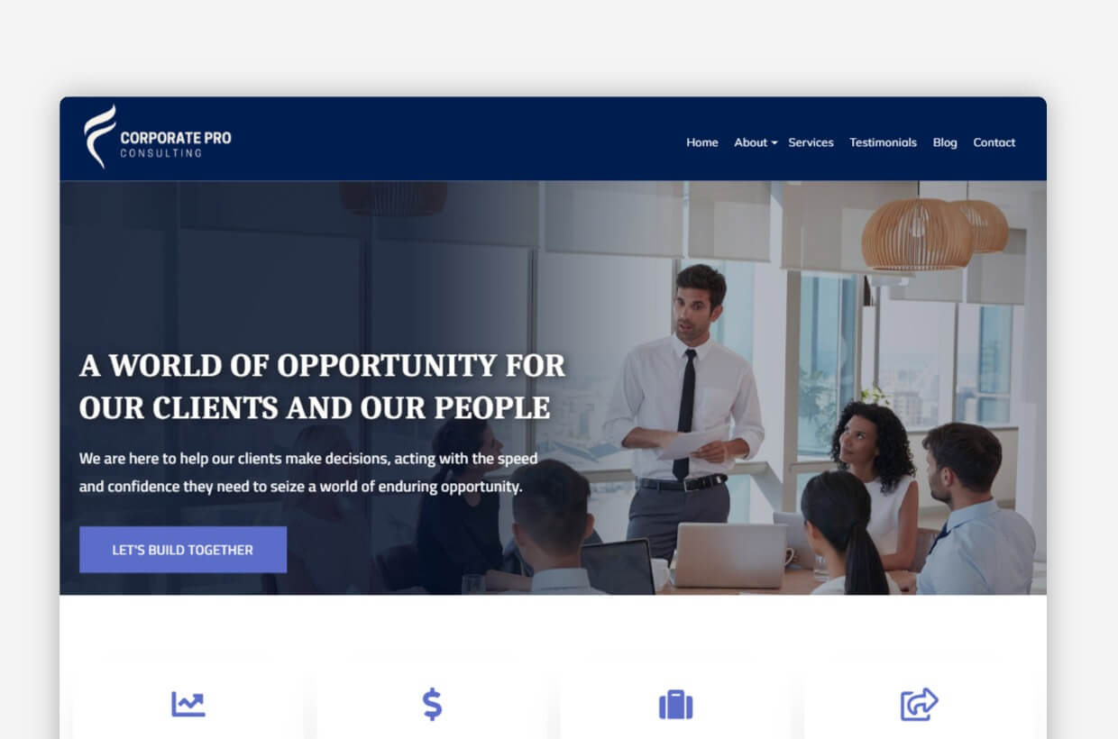 CorporatePro Business WordPress Theme