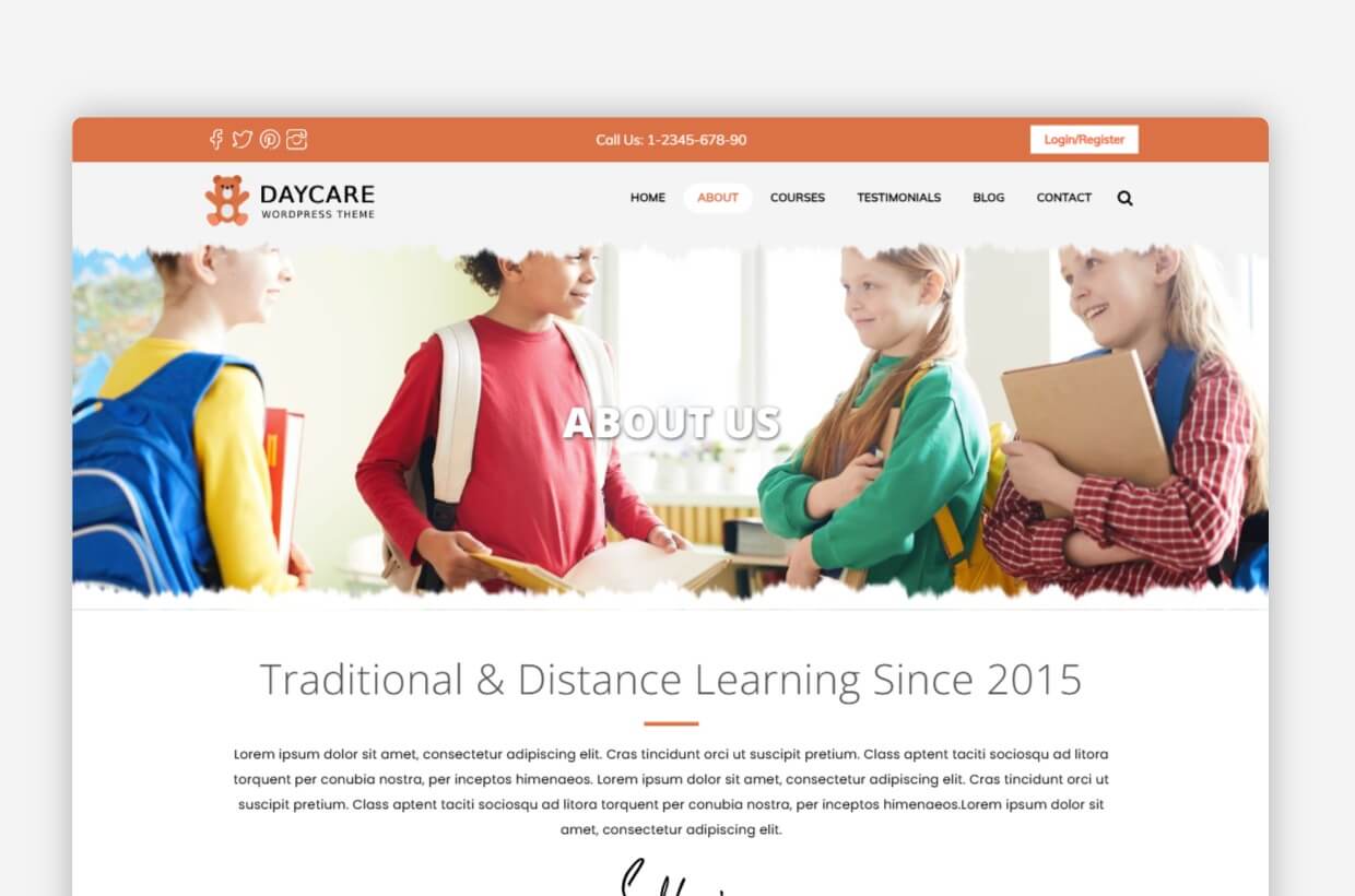 Daycare WordPress Template