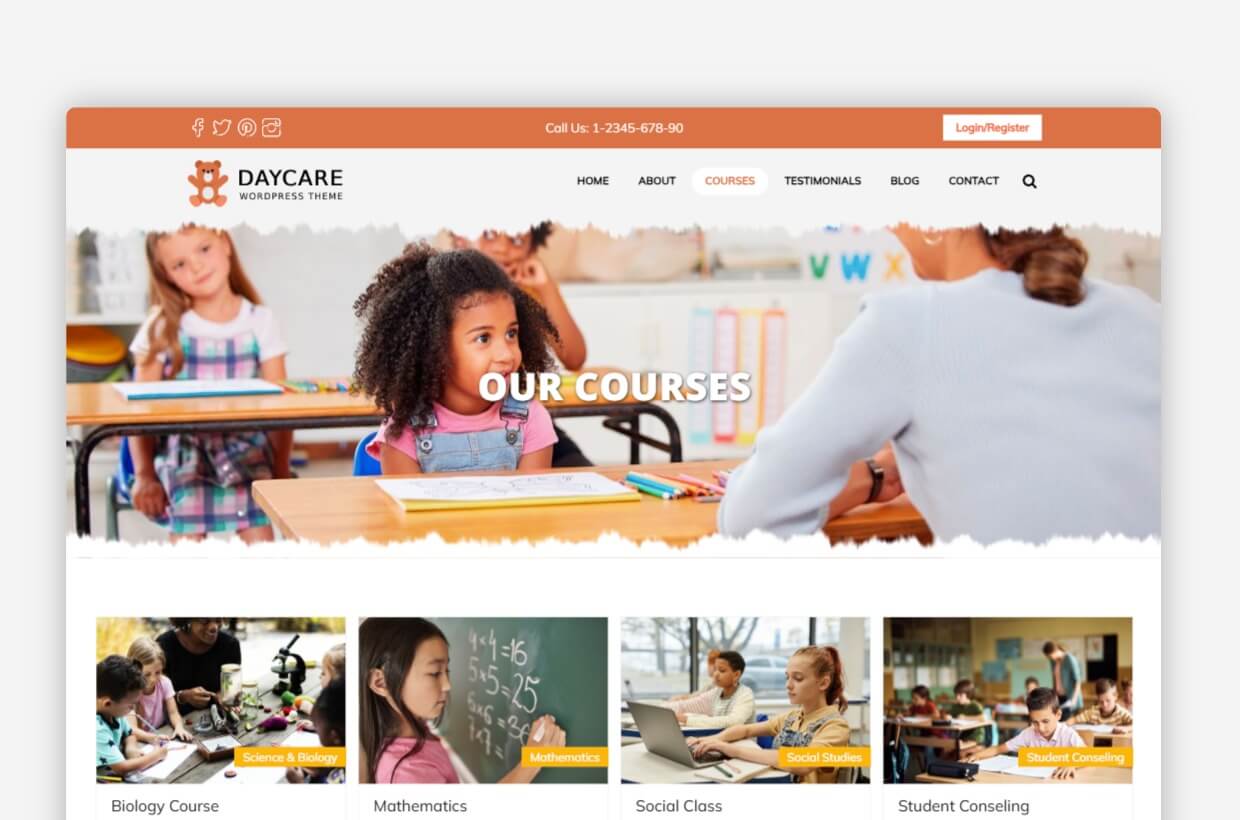 Daycare WP Theme