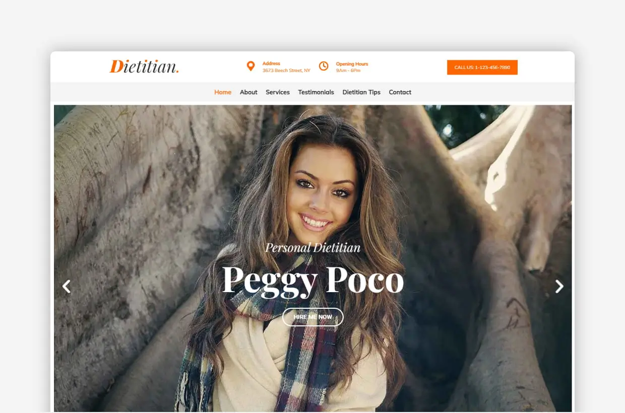 Diet & Nutrition WordPress Theme – Dietitian Pro