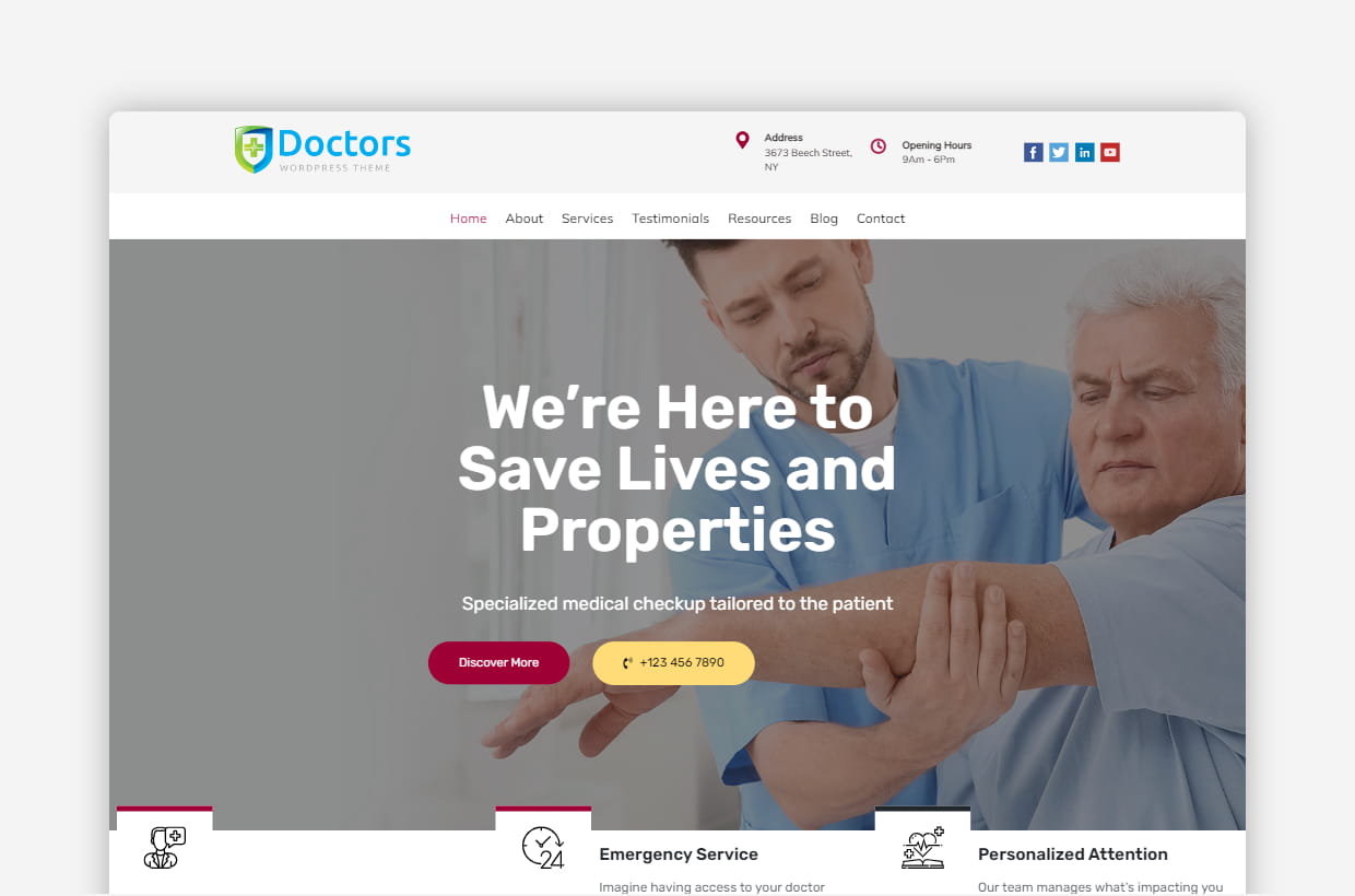 Doctors Pro: A Premium Medical WordPress Theme