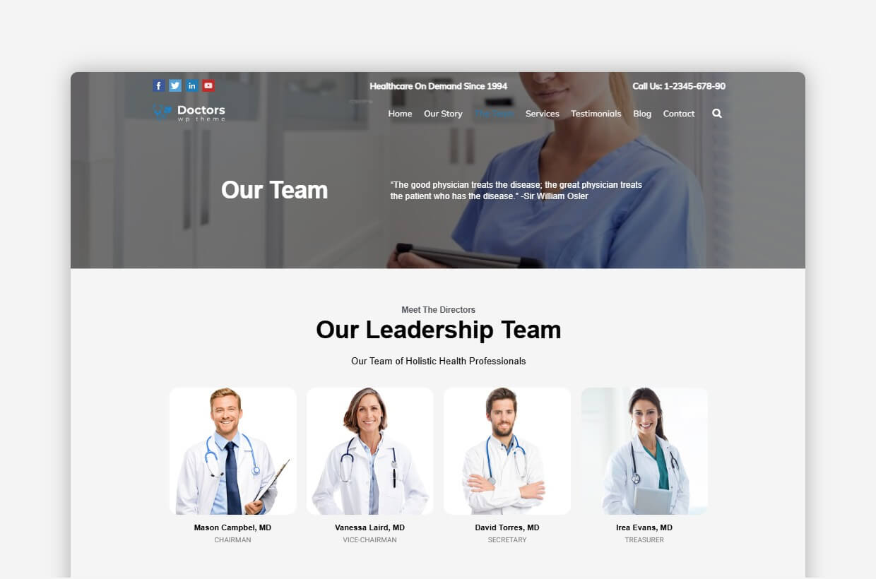 Doctor WordPress Template