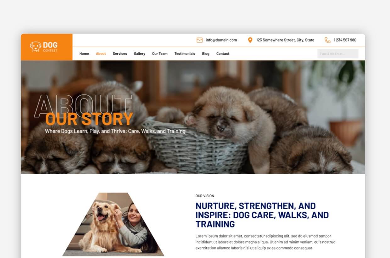 Dog Contest WordPress Template