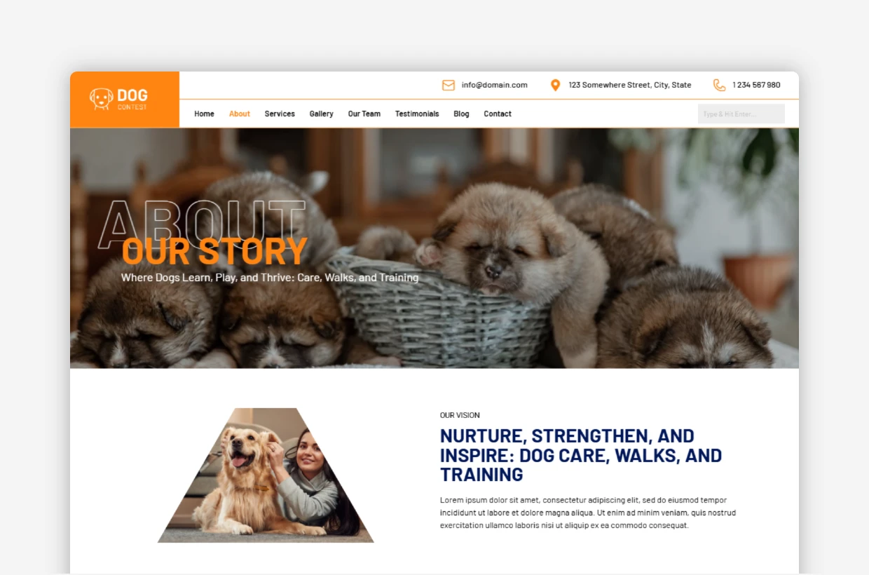 Dog Contest WordPress Template
